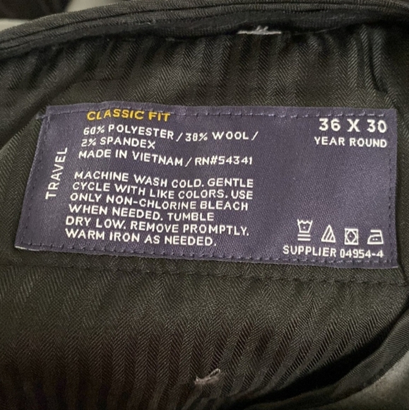 STAFFORD TRAVEL CLASSIC FIT COMFORT DRESS FLAT FRONT TROUSER - Picture 9 of 10